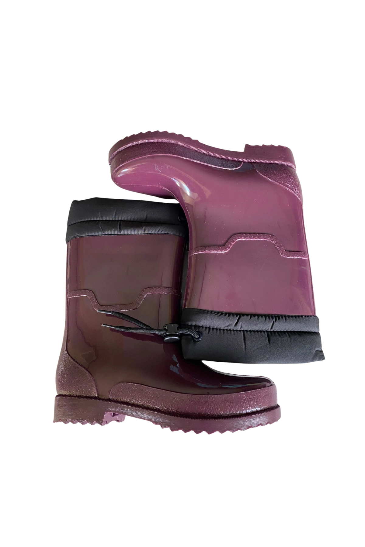 belixspor  Konçlu Peluşlu Kadın Yağmur Çizmesi 36-40 Mürdüm - Görsel 4