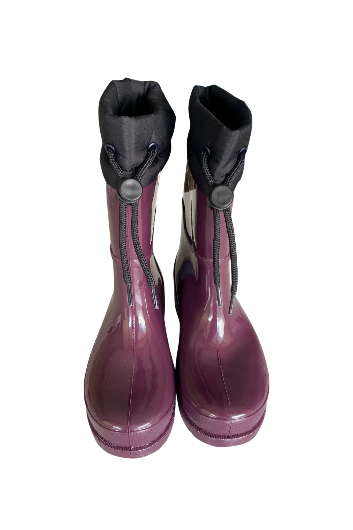 belixspor  Konçlu Peluşlu Kadın Yağmur Çizmesi 36-40 Mürdüm - Görsel 2