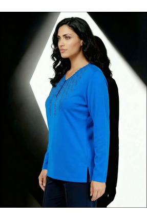 JULYA TRİKO ANNE-TRİKO-TAŞLI-V-Yaka