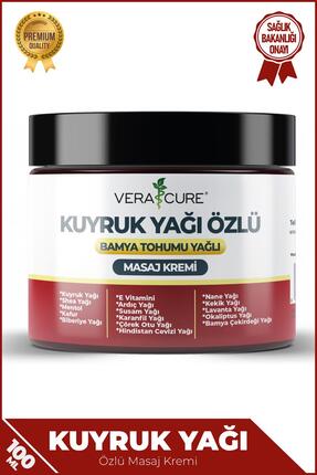 Vera Cure Kuyruk Yağı Özlü Bamya Tohumu Yağlı Krem (100ML) %100 Doğal Özel Fo...
