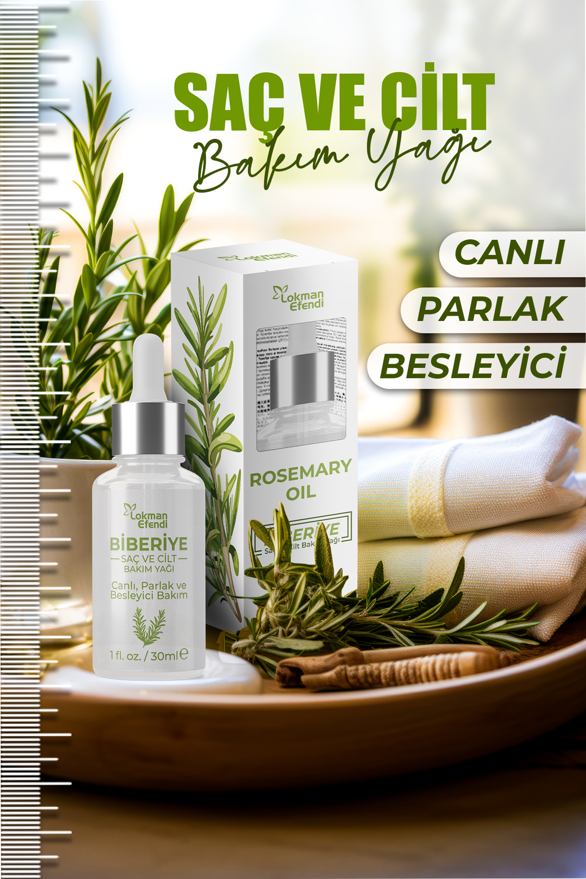 Lokman Efendi BİBERİYE SAÇ BAKIM YAĞI 30 ML — A.08107