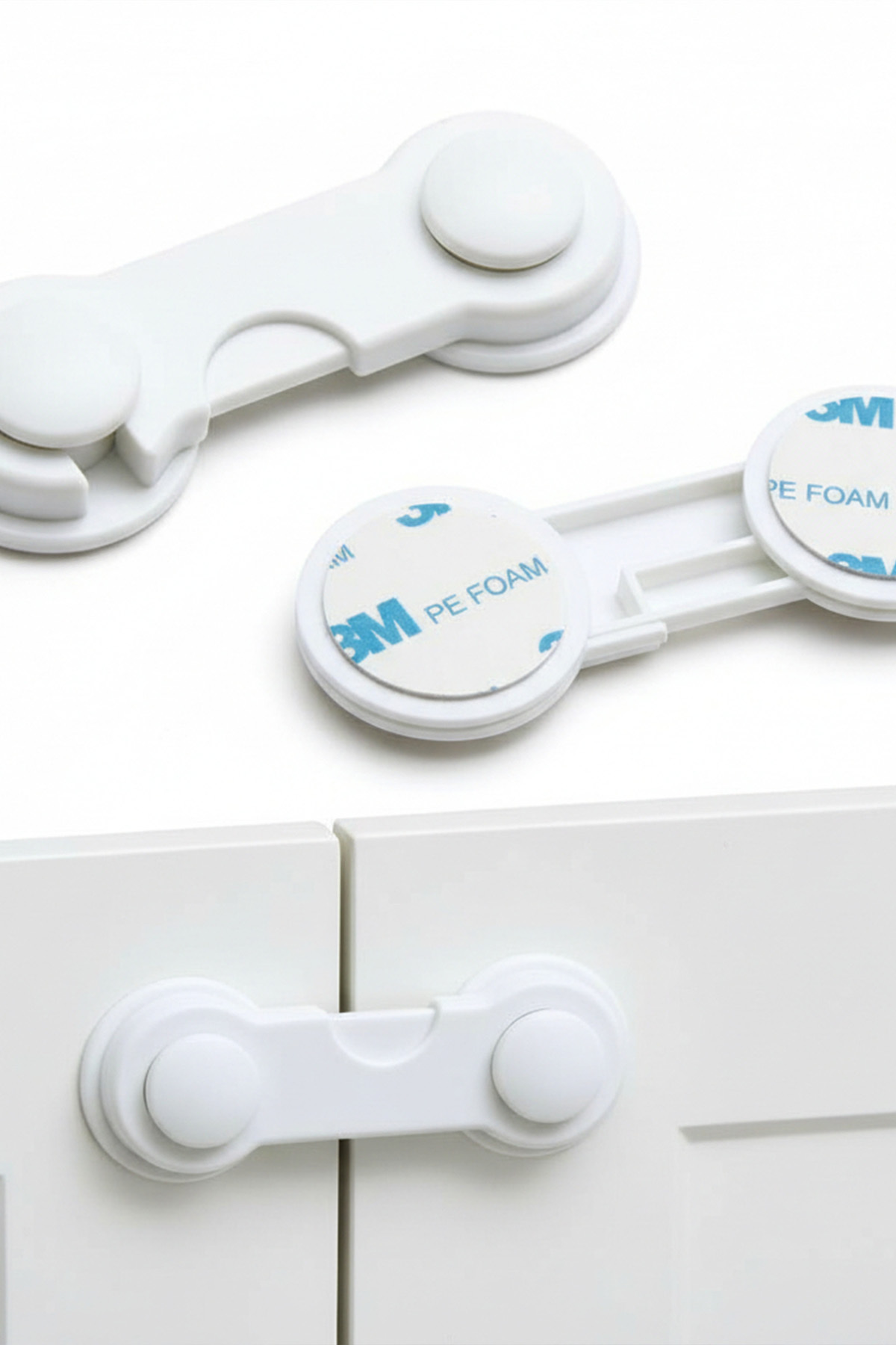 AGUBUGU BABY - Beyaz Dolap Kilidi - 4 Adet fotoğrafı 4 (önizleme)