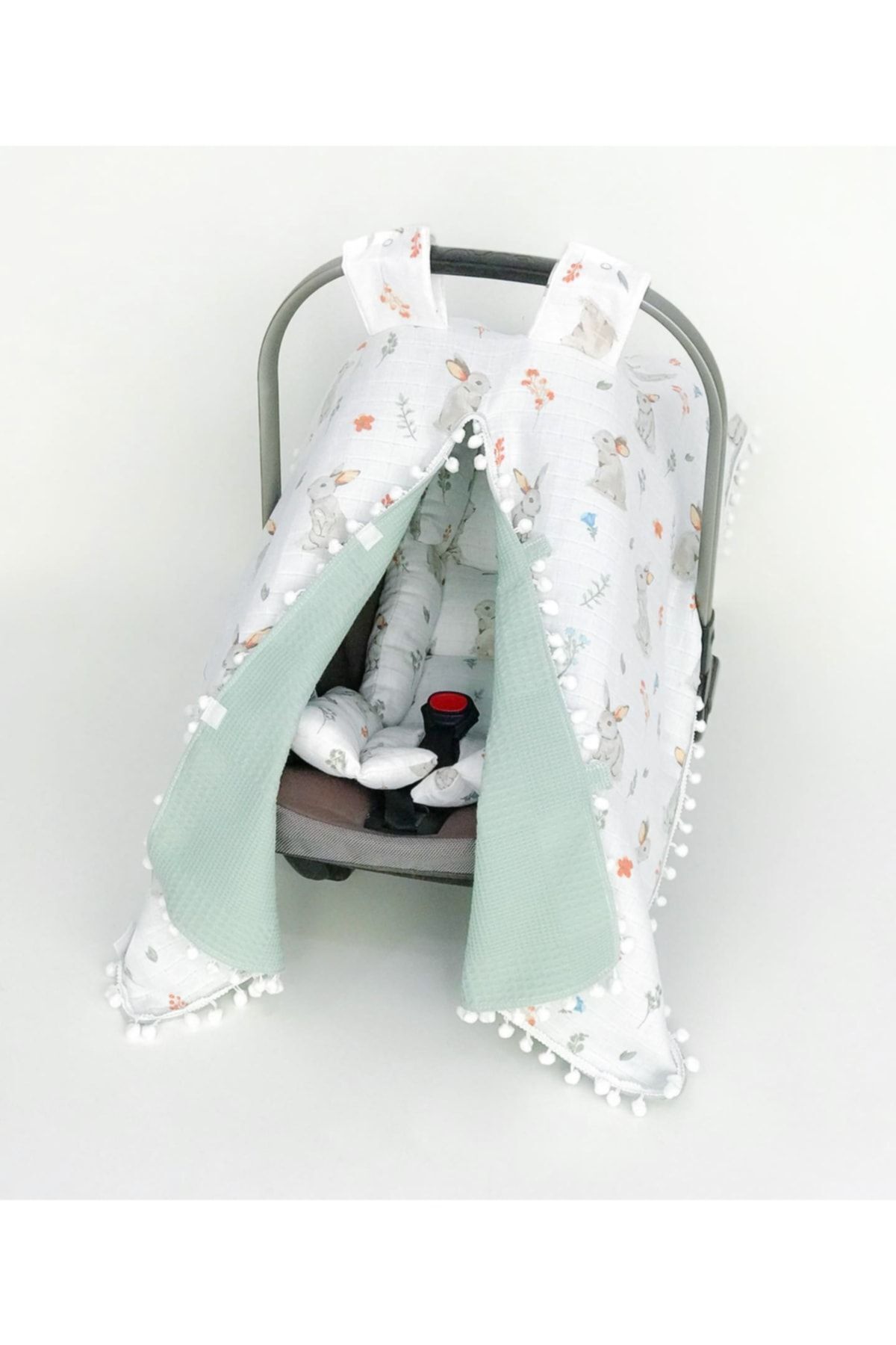 FG Store %100 Pamuk Çok Amaçlı Çift Katlı Müslin Puset Örtüsü & Minderi fotoğrafı 3 (önizleme)