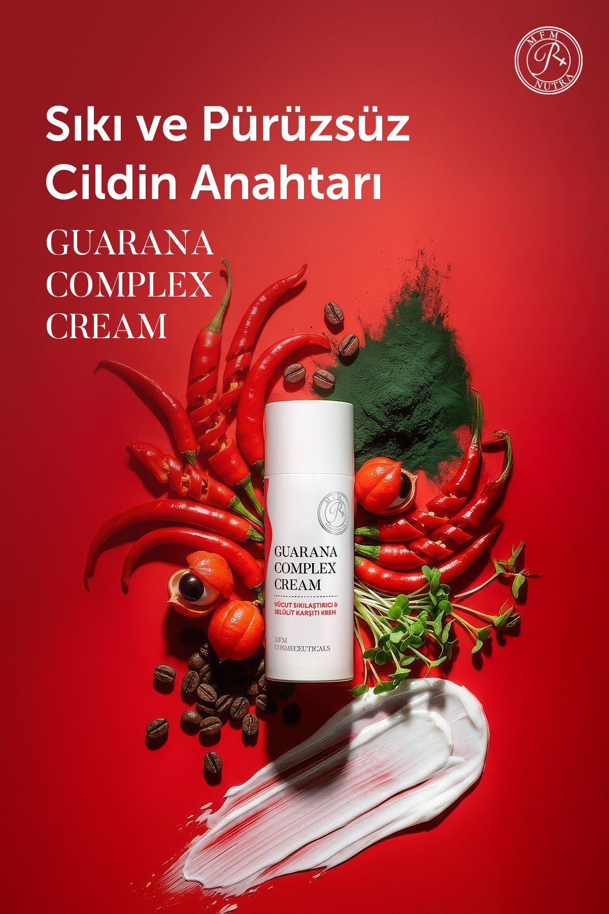 MFM Guarana Complex Cream – Sıkı Görünüm Destekleyici ve Anti-Selülit Bakım Kremi 100 ml — 8684536000370 — تصویر 7 از 8