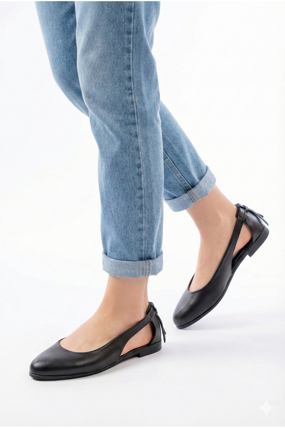 StWenn  Kadın Babet Rahat Ortopedik Taban Ayakkabı Deri Cilt - Görsel 4