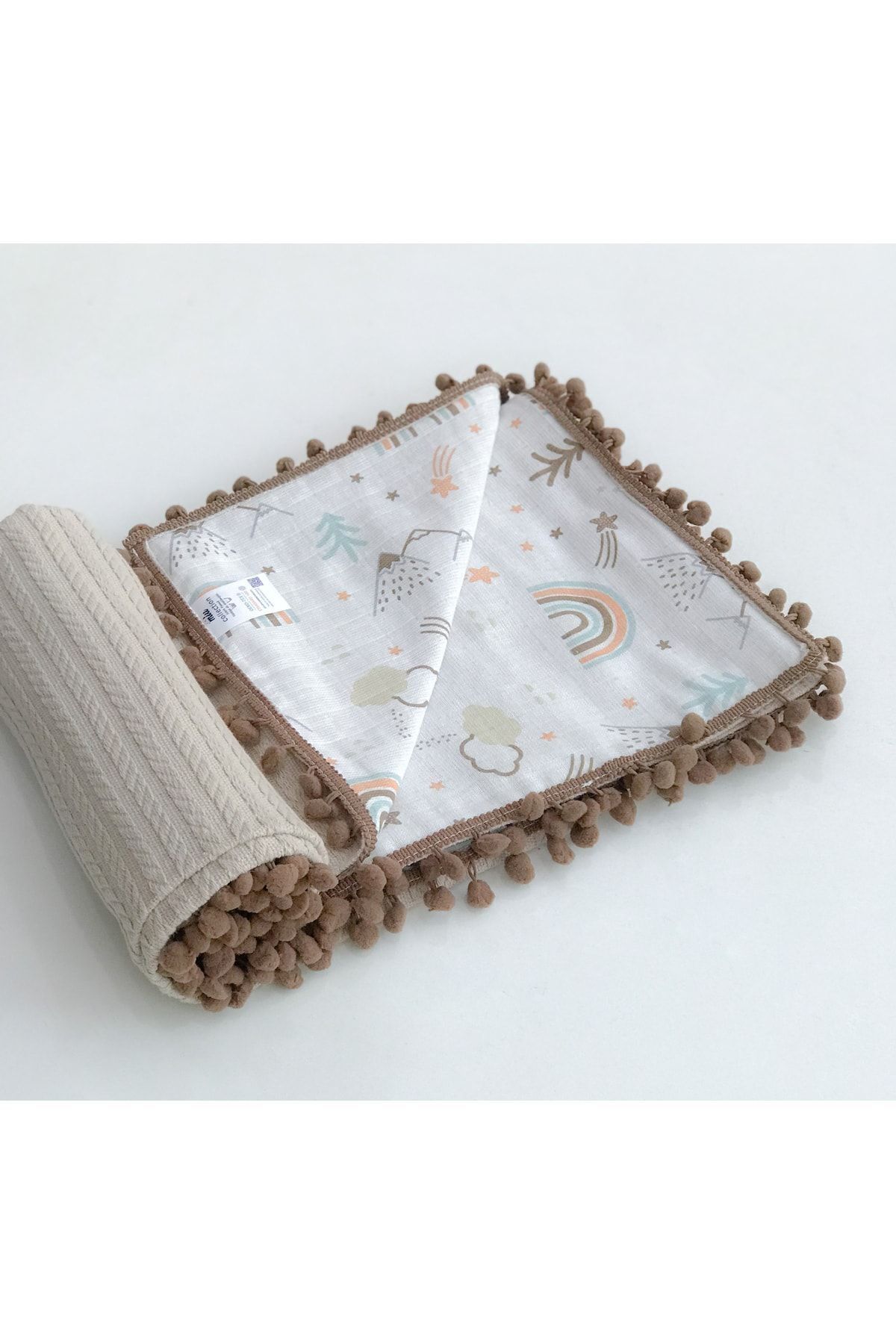 FG Store %100 Pamuk Çok Amaçlı Çift Katlı Örgü Pike/müslin Battaniye (80X100) fotoğrafı 2 (önizleme)