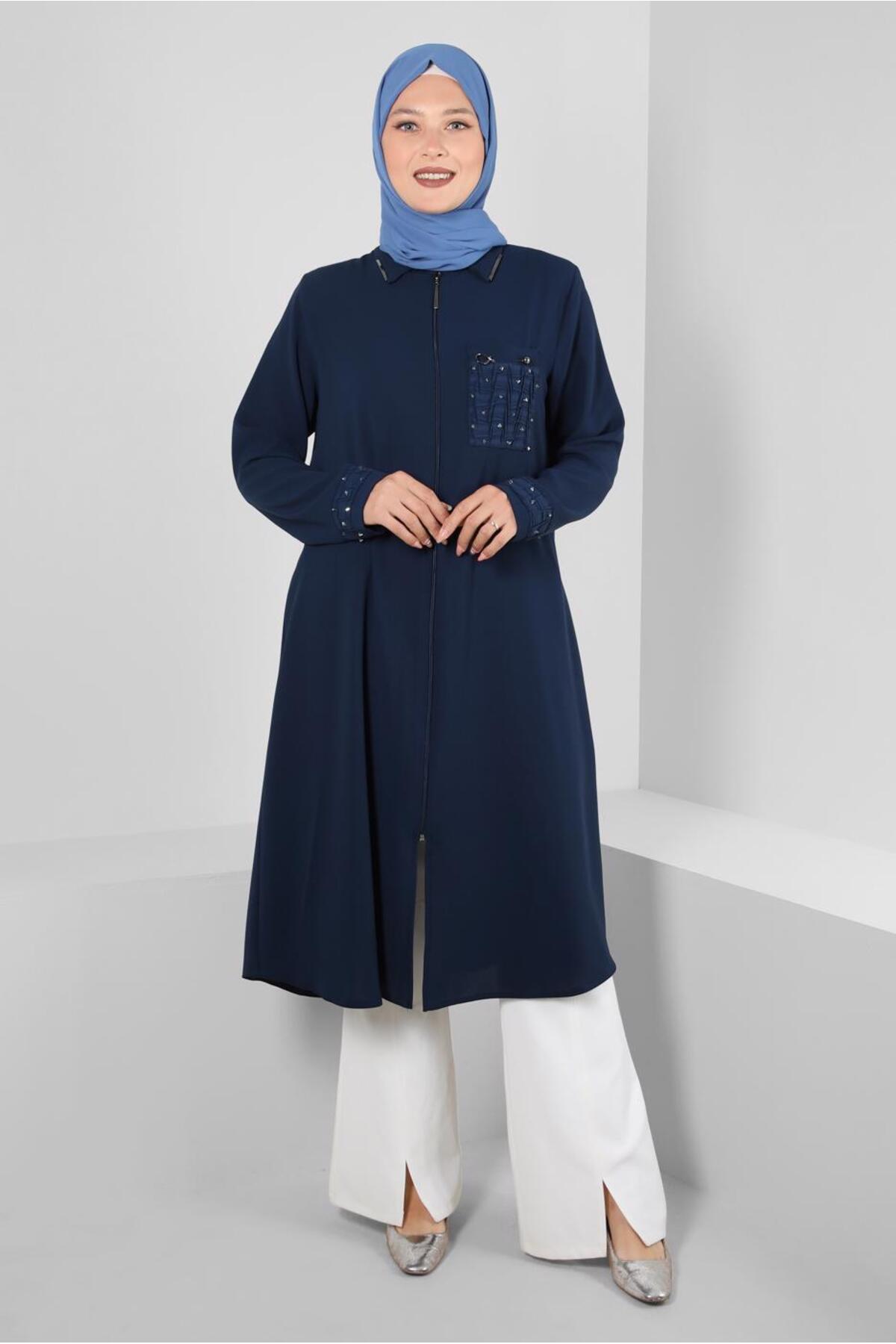 ZIPPERED STONE DETAILED WEAR-OUT 20374