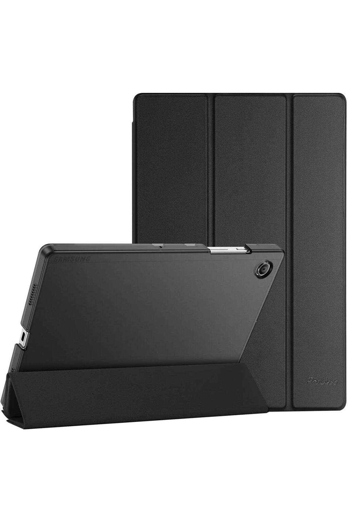 Samsung Galaxy Tab A8 10.5 Sm-X200 X205 X207 Case New Pu Leather Smart Stand Case Black
