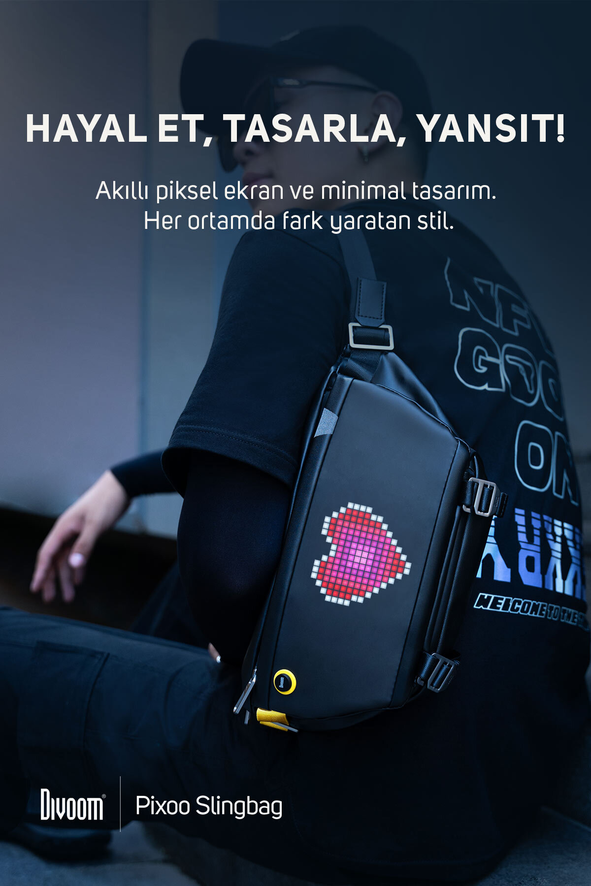 Divoom Pixoo Backpack-m Ve Slingbag Led Çanta Seti - Fiyatı, Yorumları