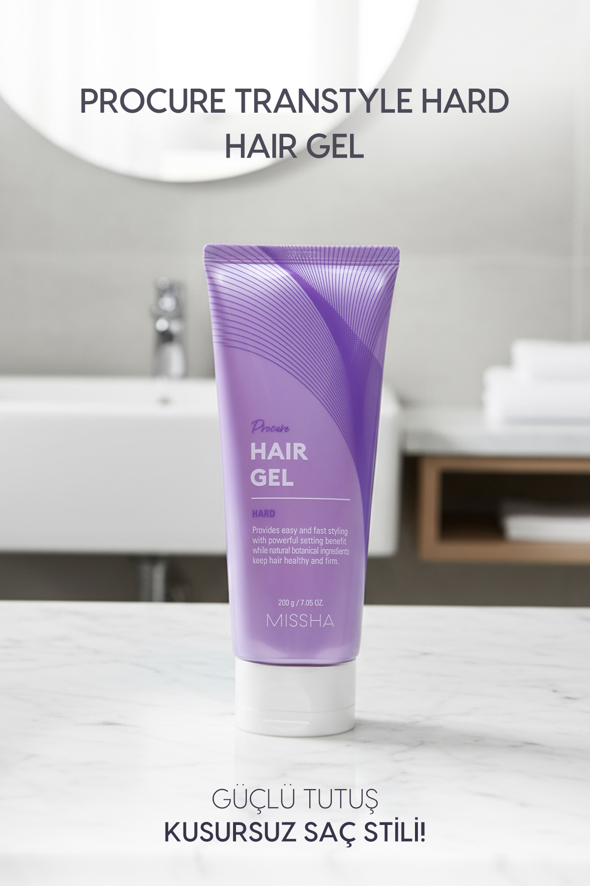 Bakım Etkili, Güçlü Tutuşlu, Şekillendirici Sert Saç Jölesi Procure Transtyle Hard Hair Gel — 8806185720786 — تصویر 6 از 8