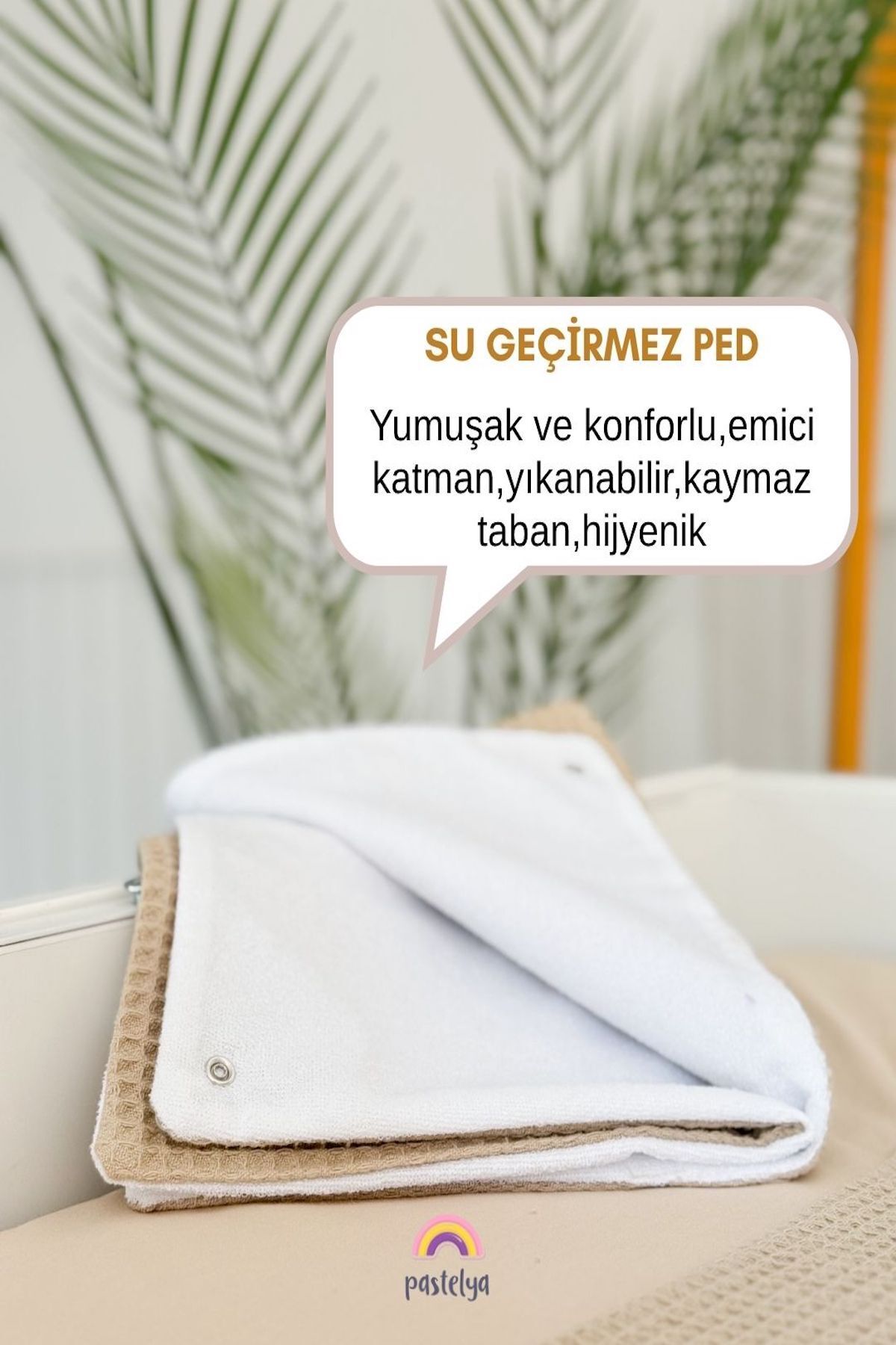 Pastelya Bebek Alt Açma Seti, Su Geçirmez Değiştirebilir Ped, Alt Açma Minderi fotoğrafı 3 (önizleme)