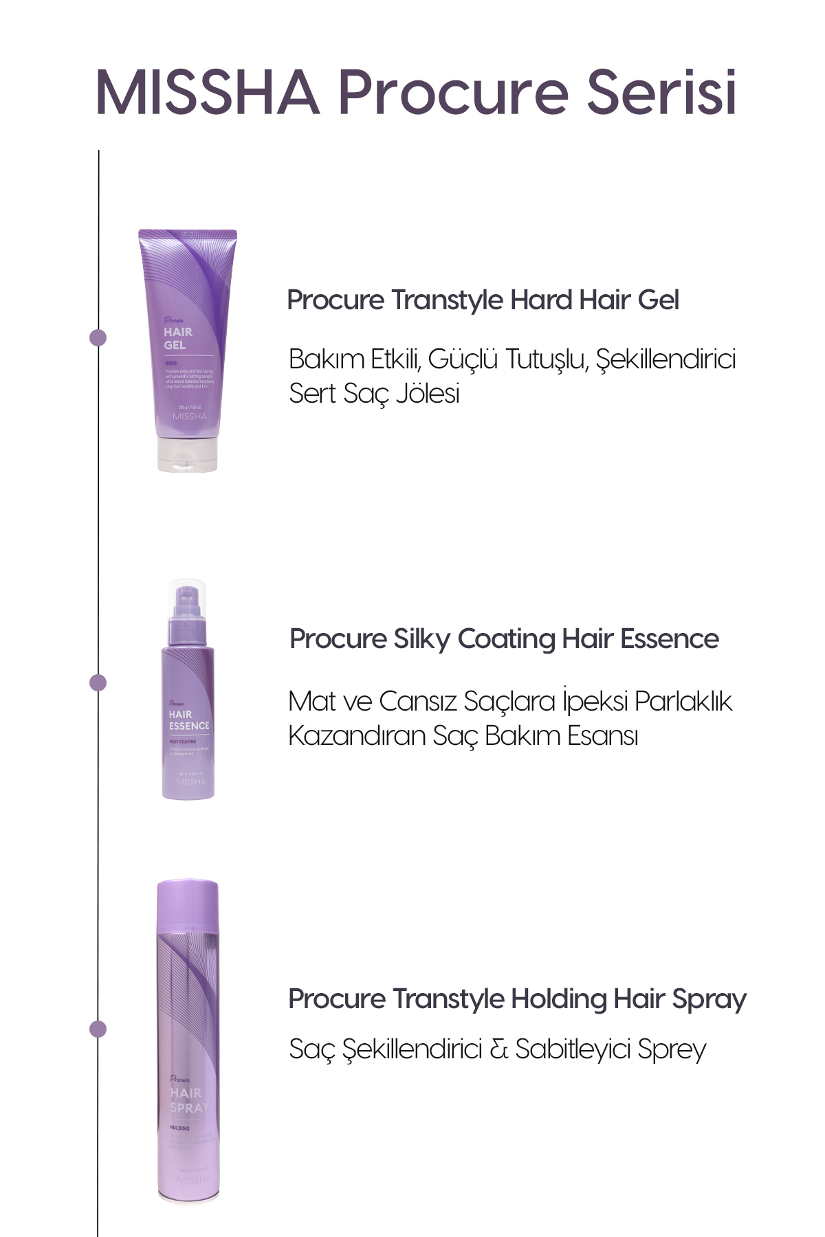 Bakım Etkili, Güçlü Tutuşlu, Şekillendirici Sert Saç Jölesi Procure Transtyle Hard Hair Gel — 8806185720786 — تصویر 7 از 8