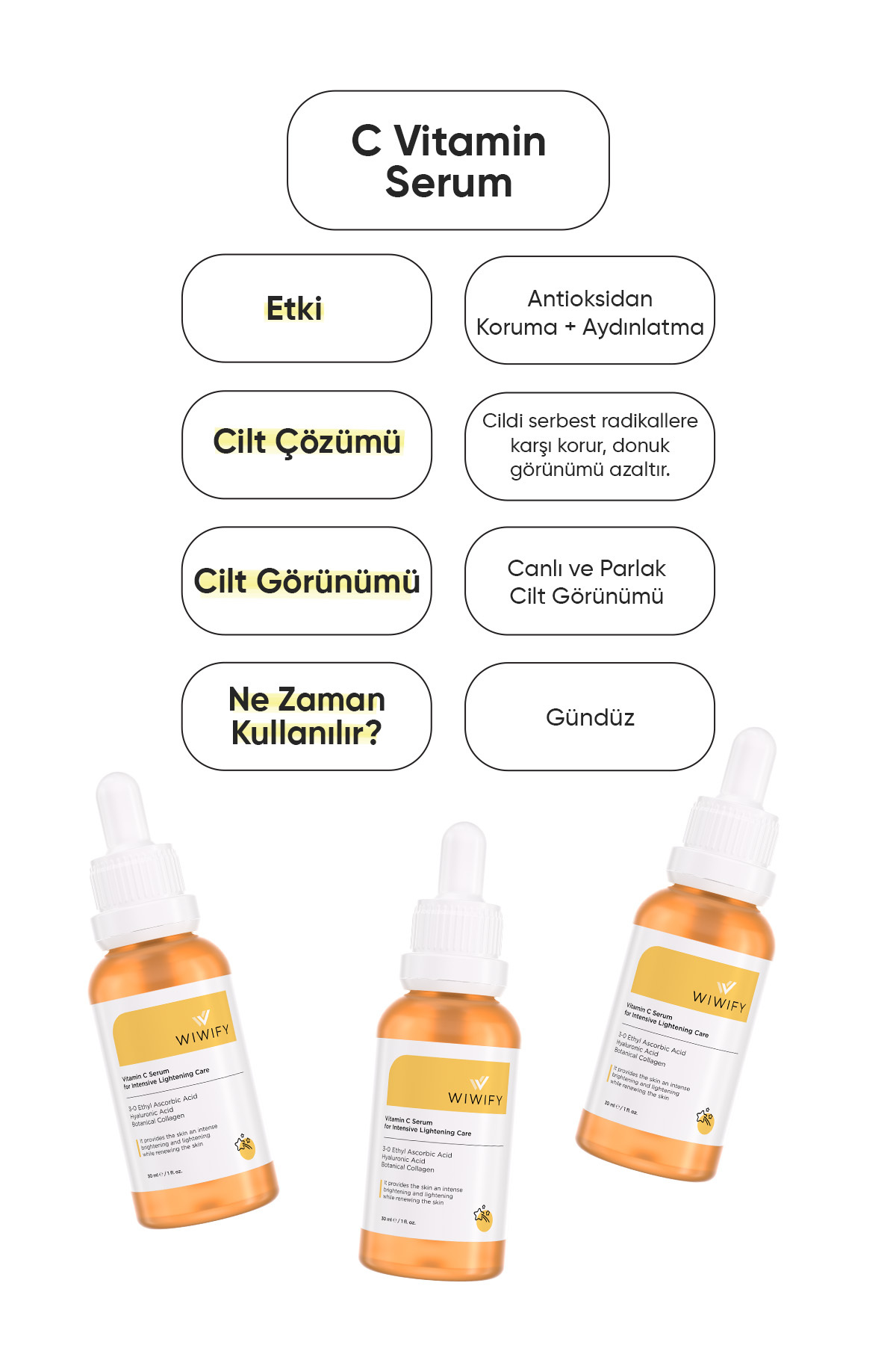 Leke Karşıtı, Aydınlatıcı C Vitamin Serum (3-O Ethyl Ascorbic Acid + Hyaluronic Acid) — 105 — تصویر 7 از 7