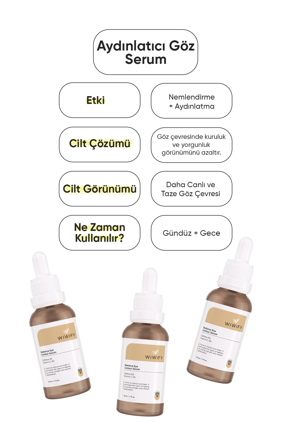 Göz Altı Torbalanma, Koyu Halkalara Karşı Aydınlatıcı Göz Çevresi Serum (Caffeine%5+C Vitamini%4) — 109 — تصویر 6 از 6