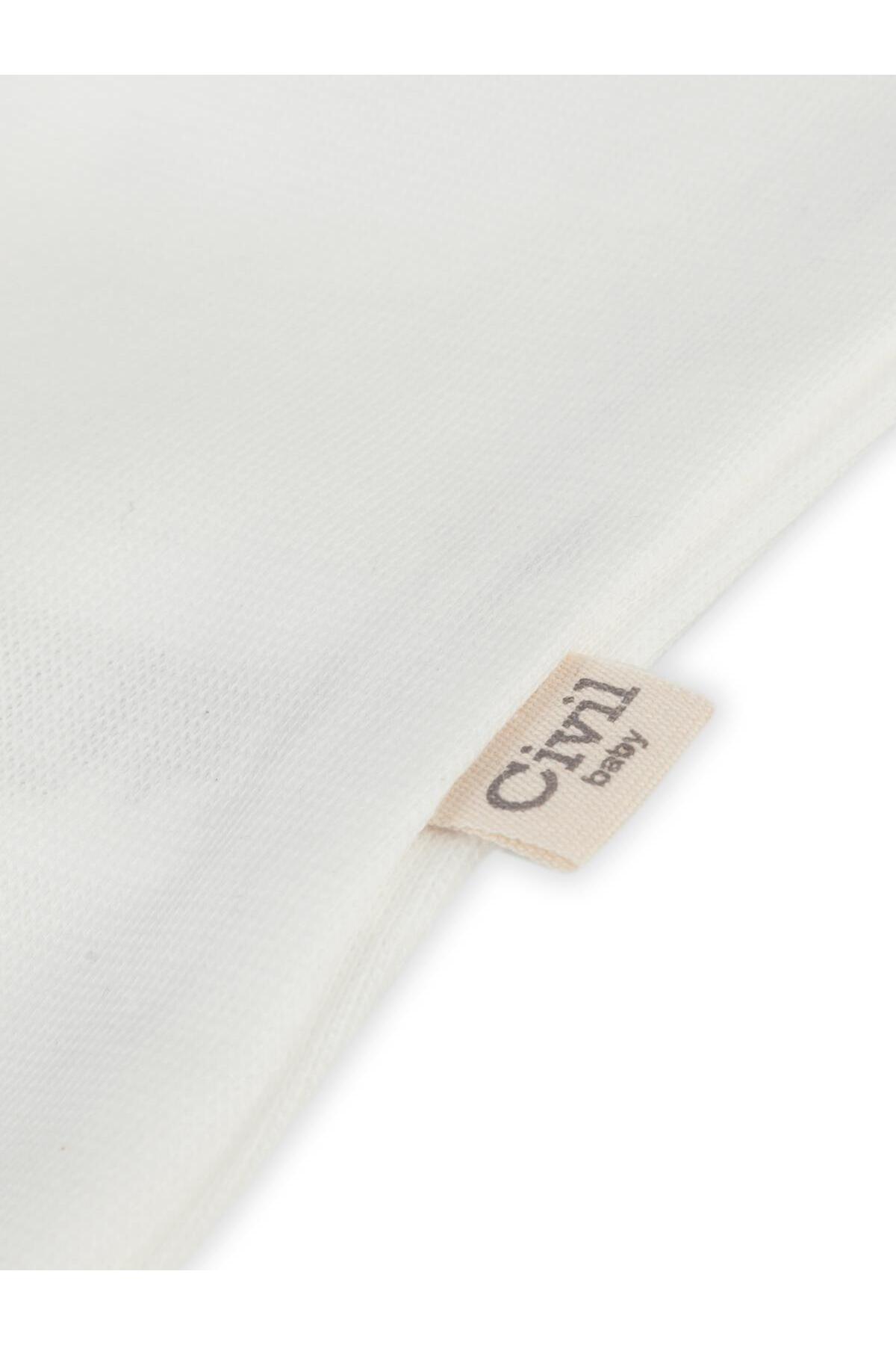 Civil Baby Organik 5 li Sıfır Kol 1-3 yaş Çıtçıtlı Badi - Ekru fotoğrafı 6 (önizleme)