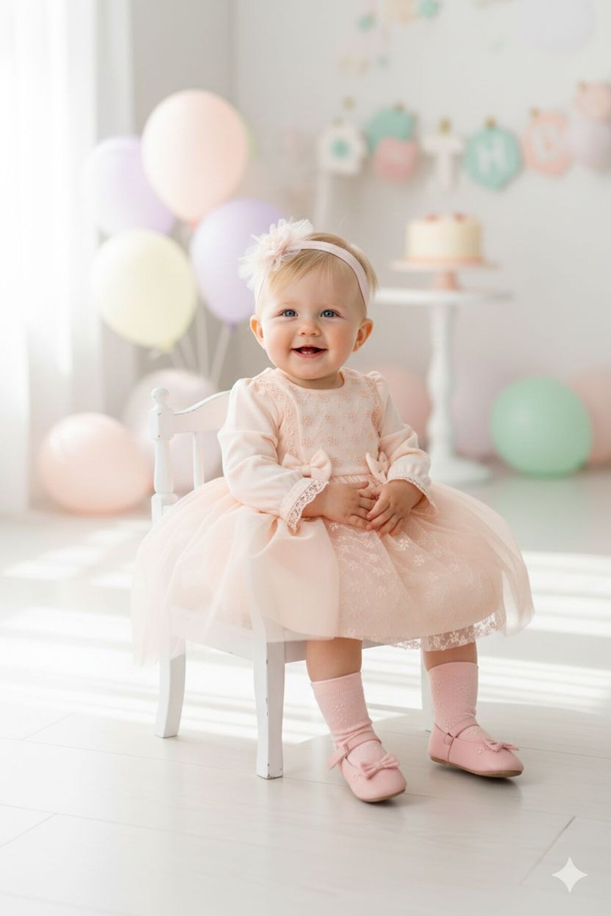 Miniday Baby Kız Bebek Mevlütlük Elbise Bandanalı Dantelli Yeni doğan Hastane çıkışı Gelinlik Abiye Mevlitlik 68 fotoğrafı 2 (önizleme)