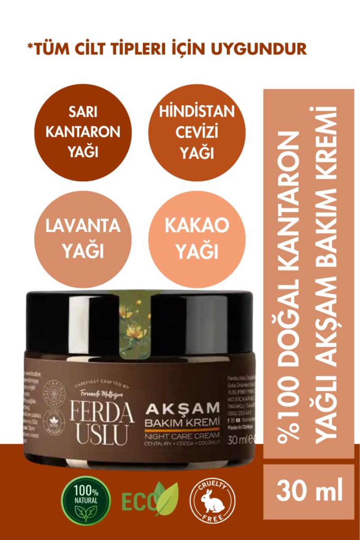 Fermente Mutfağım Kantaron Yağlı Akşam Bakım Kremi - Nemlendirici