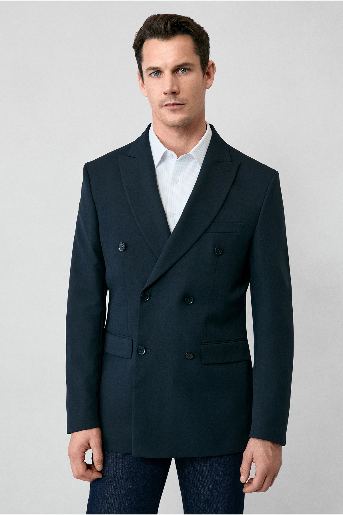 Kiğılı 6 Drop Regular Fit Standart Kesim Mevsimlik Kruvaze Ceket