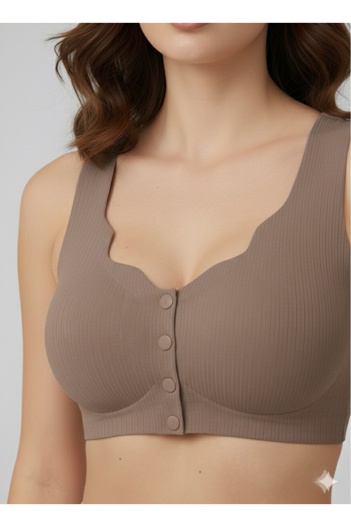 SWEETKORSE Lazer Kesim Önü Düğmeli Dikişsiz Görünmez Agraflı Askılı Hayalet Bralet Sütyen görsel 3