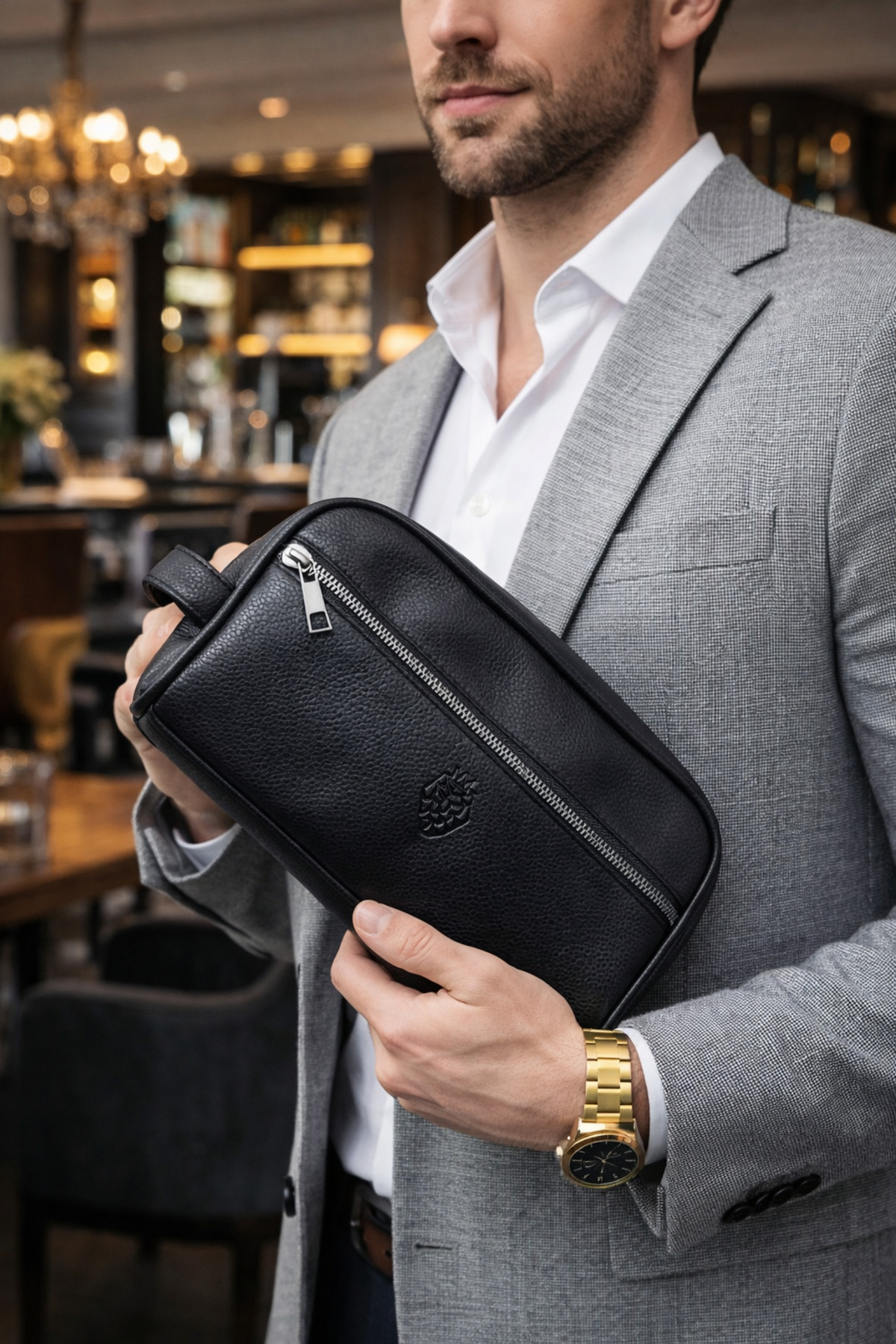 Arı Deri Luccacci Deri Erkek El Çantası 22x12x10 Cm ( Lütfen Yanda Yazan Ölçüyü Dikkate Alınız)