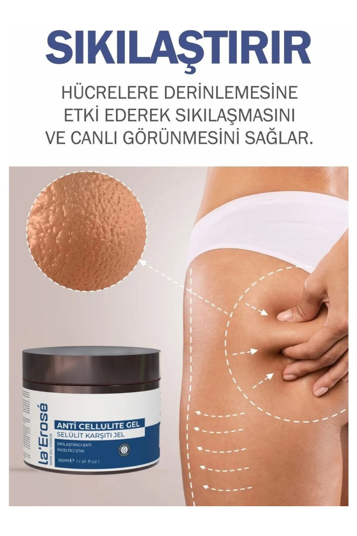La Erose Ilnceltıcı ,1sıkılaştırıcı, Selülit Ve Çatlak Giderici Leke karşıtı Vücut Şekillendirici Jel 250 ml