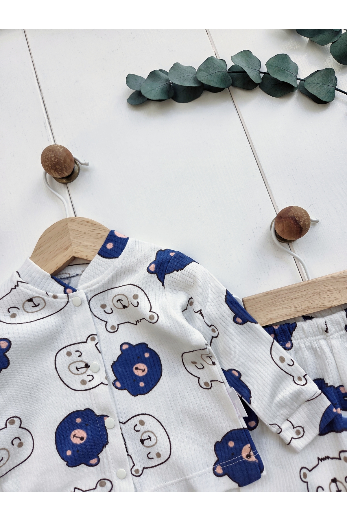 GizaKids %100 Pamuklu Erkek Bebek Pijama Takımı fotoğrafı 4 (önizleme)