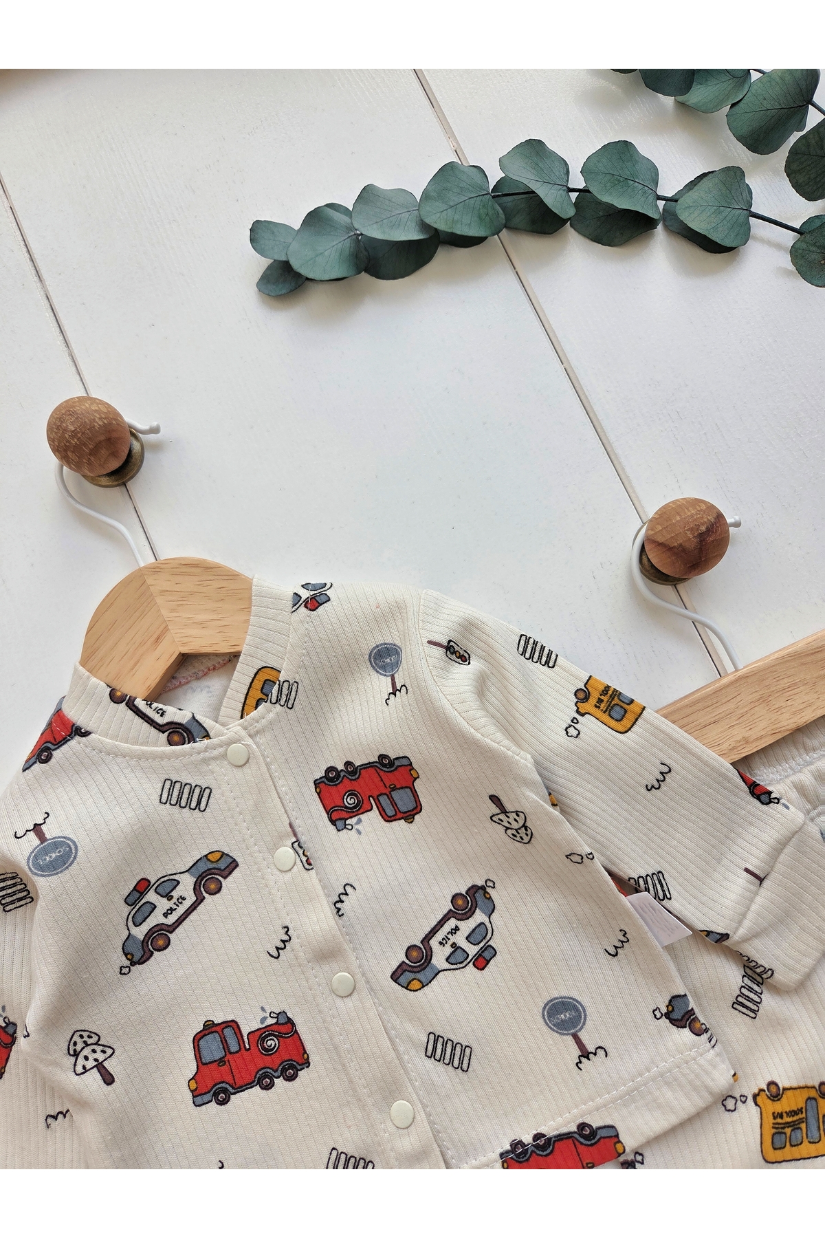 GizaKids %100 Pamuklu Erkek Bebek Pijama Takımı fotoğrafı 4 (önizleme)