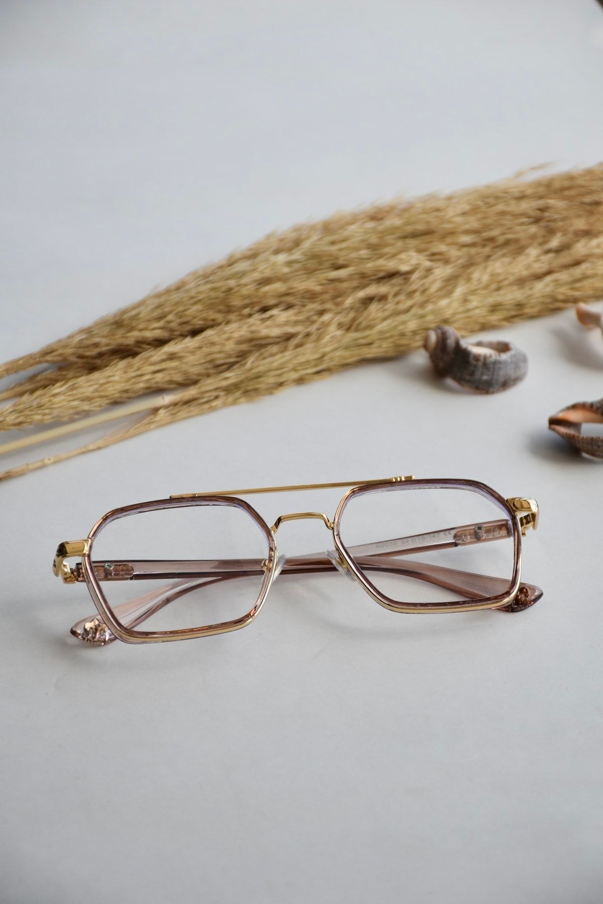 LOOKUP NEW Unisex Kadın Erkek Bal Rengi Pembe Optik Uyumlu Mavi