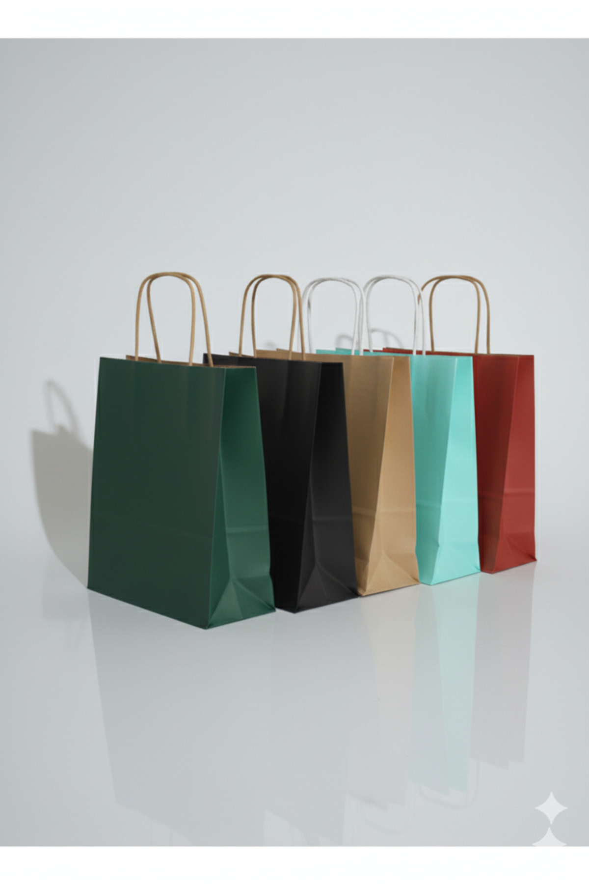 Ta-Fu Global 18x8x24 Renkli-desenli Karton Çanta 25 Li Karışık Renk