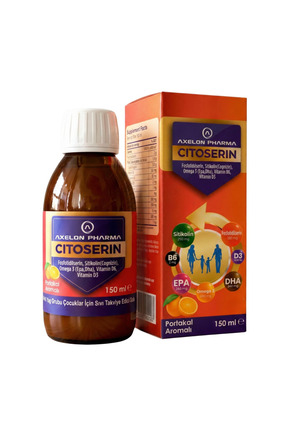 AXELON PHARMA Citoserin Portakal Aromalı Şurup /Sitikolin,Fosfatidilserin,Bal...