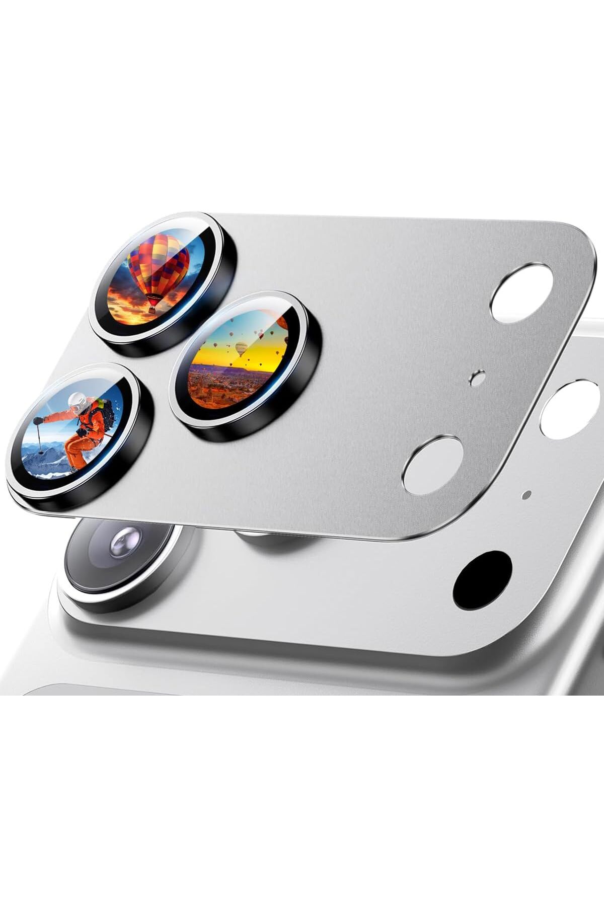 iPhone 17 Pro Max Compatible Camera Protective Lens Metal Tempered Glass Camera Surround Full Protection