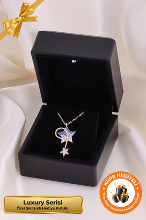 Lucente Jewellery Işıklı Hediye Kutulu Kutup Yıldızı 925 Ayar Gümüş Kapl. Sev...