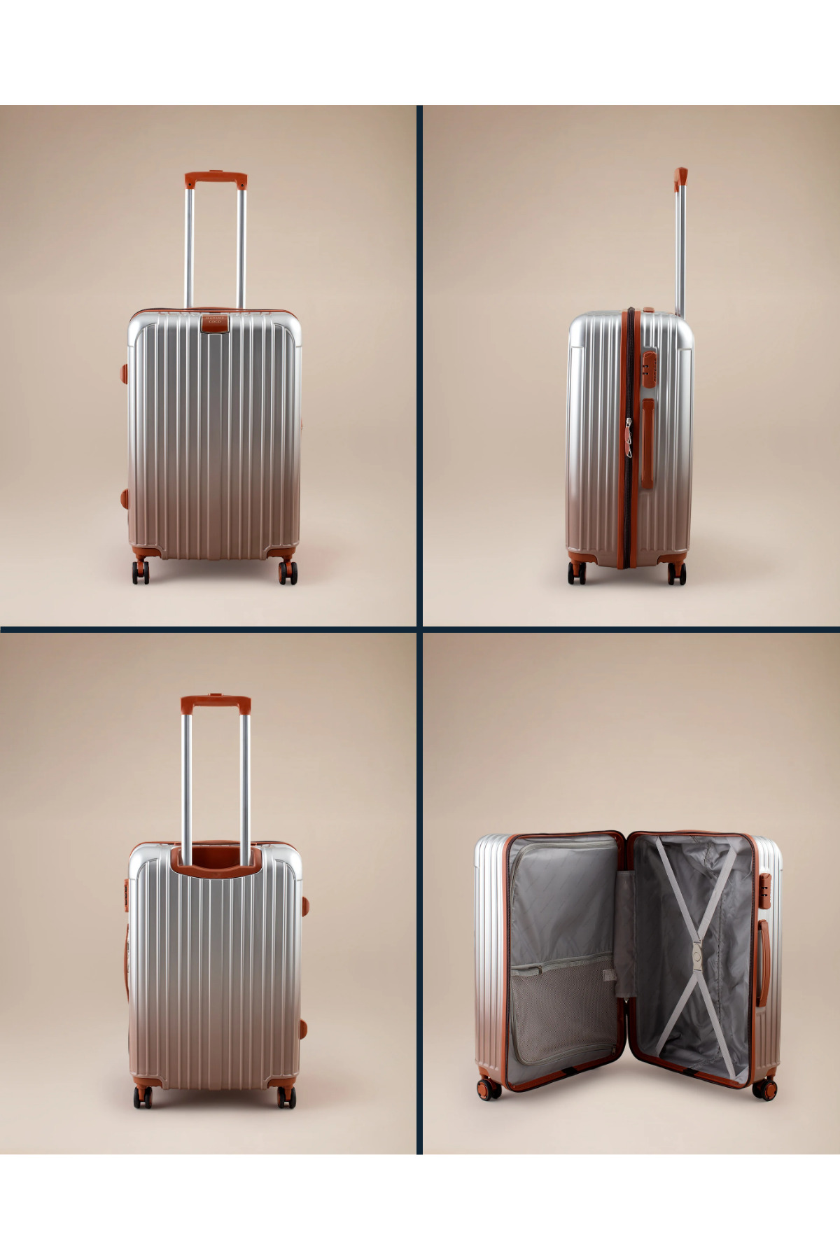 Madame Coco  Chest Valiz/Bavul - Gümüş - Orta Boy - Görsel 2