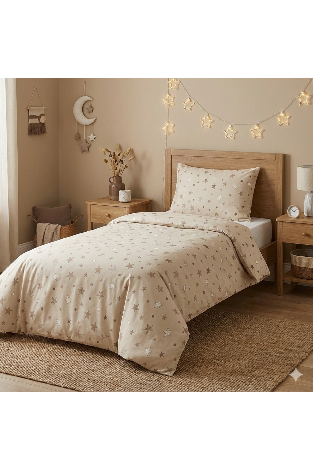 İsmail Gürel Tek Kişilik Lastikli Çarşaflı Nevresim Takımı | Pamuklu