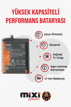 mixipower Xiaomi Redmi Note 9 Pro (BN53) / Note 10 Pro Uyumlu Tam Kapasite Ba...