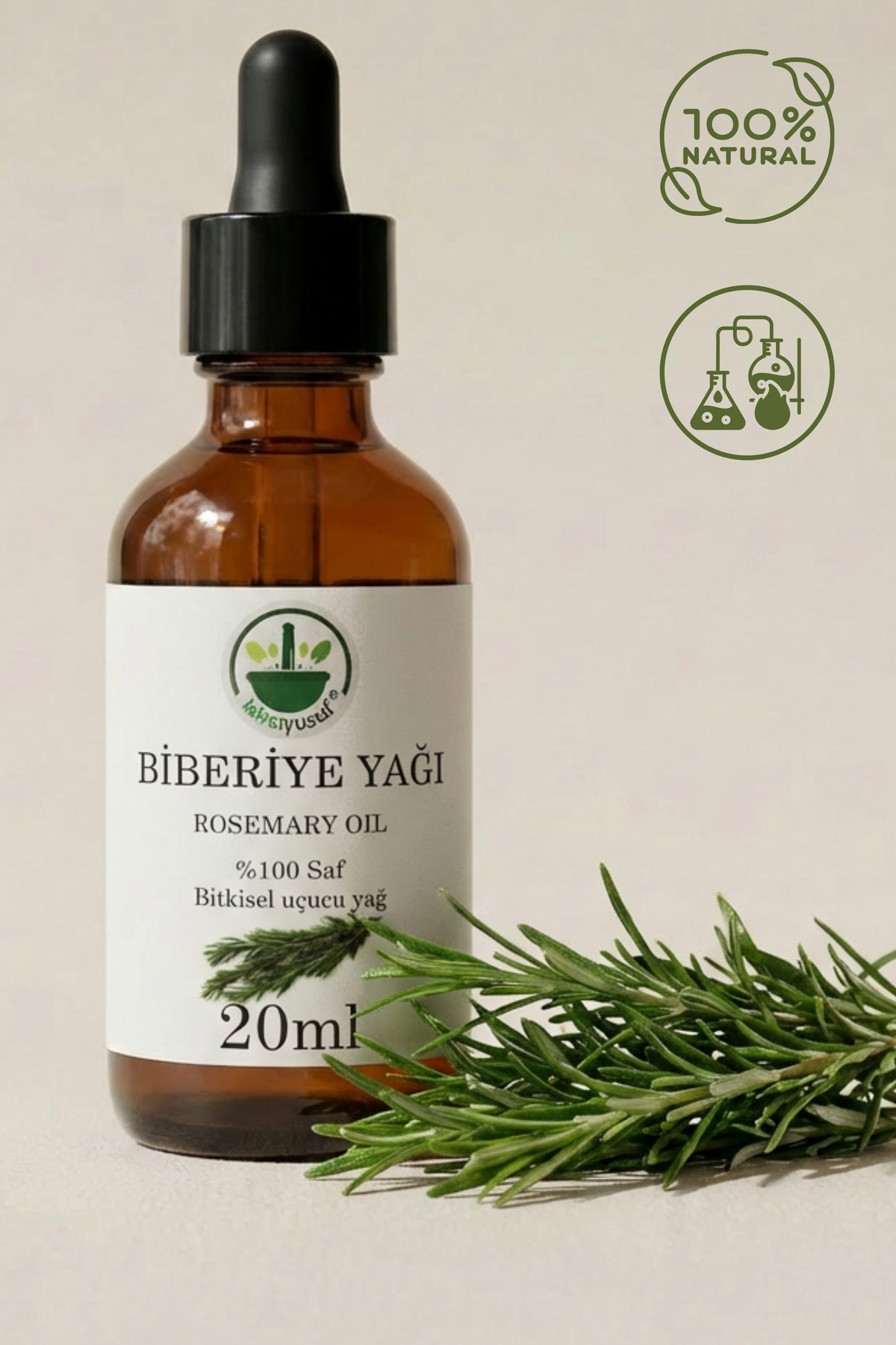 Biberiye Uçucu Yağı (Rosemary Essential Oil – Rosmarinus officinalis) %100 Saf Doğal 20 ml — Biberiye20