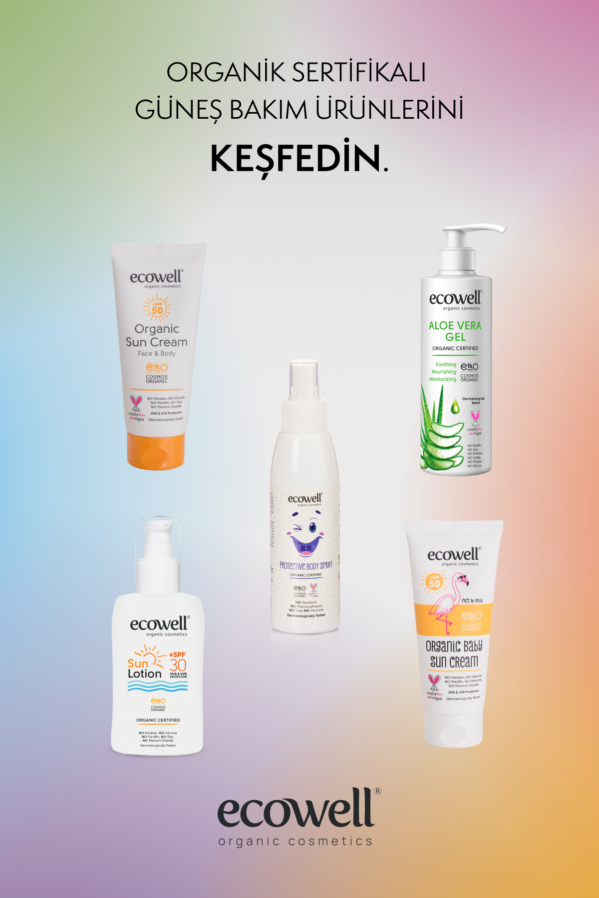 Ecowell Organik Bebek Koruyucu Sprey, Vegan, Yüz & Vücut, Lavanta, Limon, Okaliptus Yağı 125ml fotoğrafı 7 (önizleme)