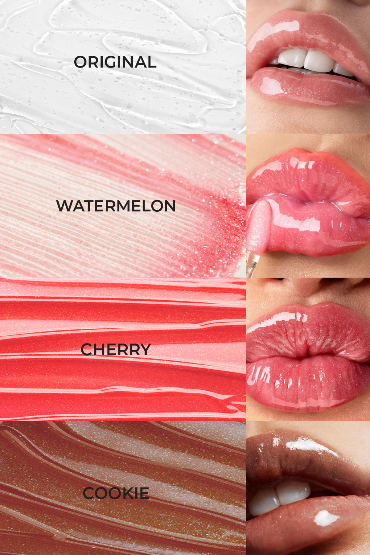 Dolgunlaştırıcı Efekt, Nemlendirici, Parlatıcı Lip Oil Gloss 4'lü Set — رنگارنگ LİPOİLGLOSSSET — تصویر 3 از 7