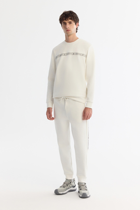 Avva Erkek Ekru Beli Lastikli Bağcıklı Elastan Regular Fit Eşofman Altı A42Y3418