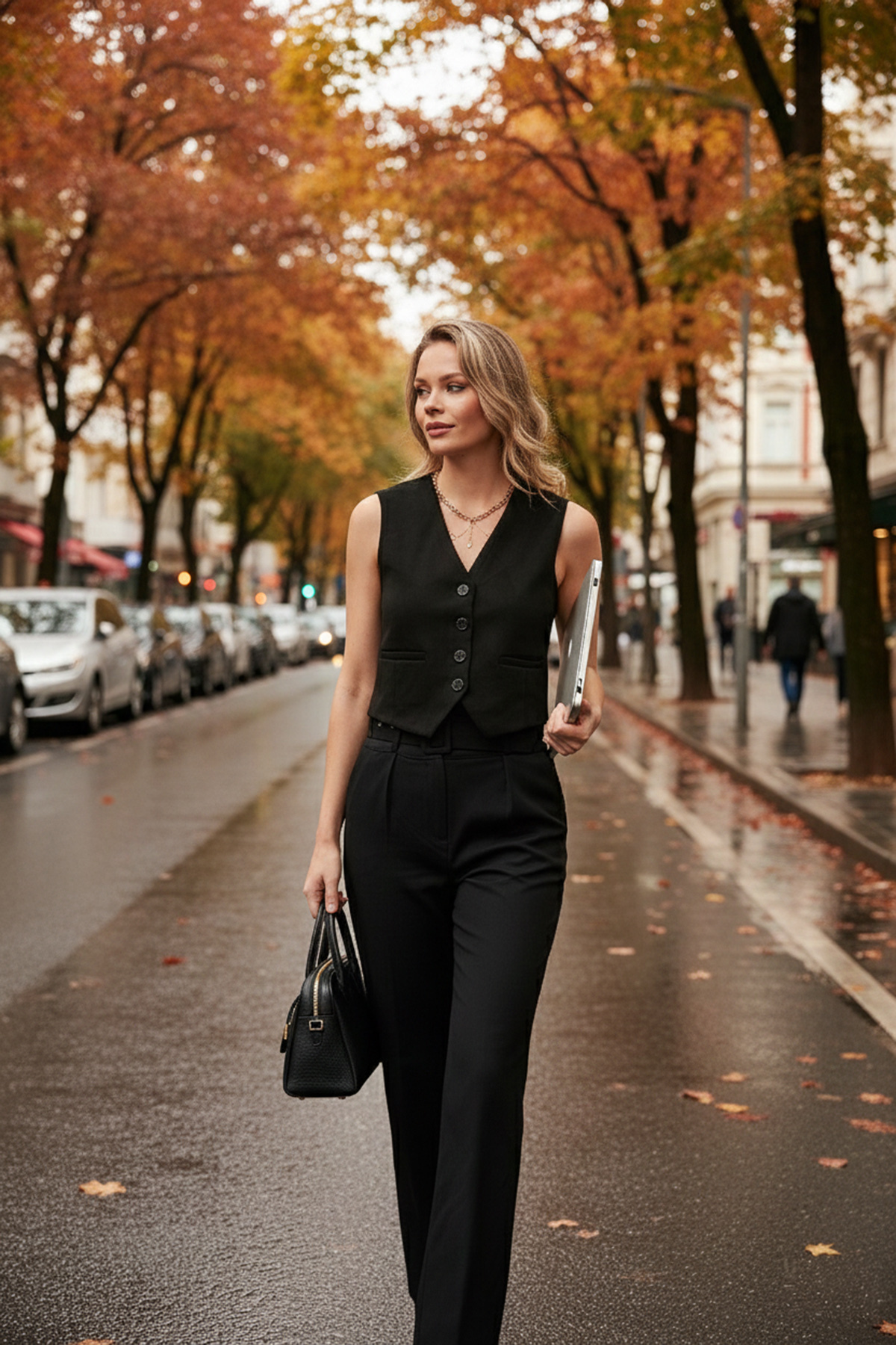 Lela Fitted Scuba Süet V Yaka Düğmeli Yelek YELEK 5865576