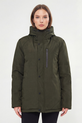 D1fference Kadın Kışlık Parka Sıcak Tutan Dolgu Kalın İç Astarlı Su İtici Rüz...