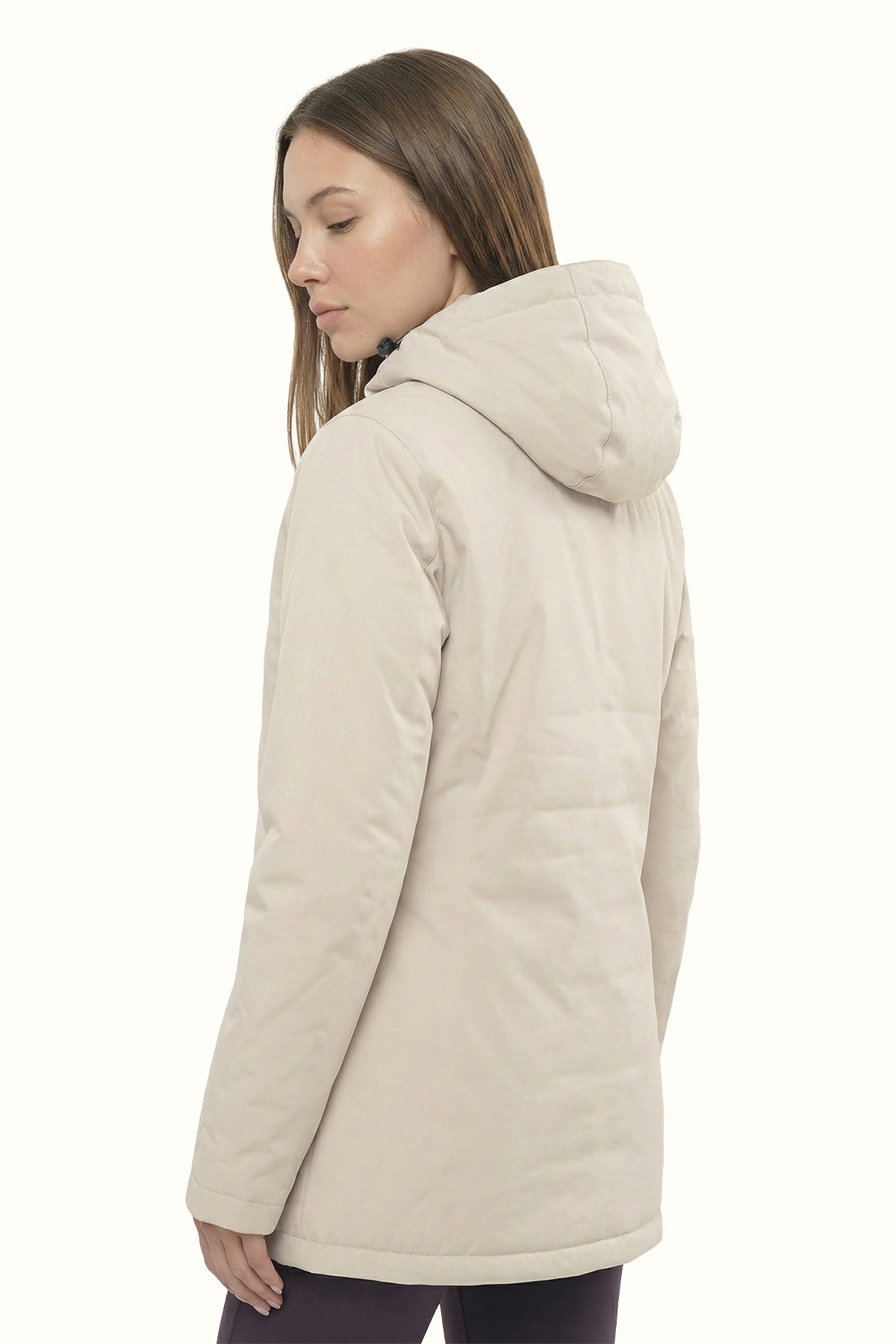 D1fference  Kadın Kışlık Parka Sıcak Tutan Dolgu Kalın İç Astarlı Su İtici Rüzgar Geçirmez Kapüşonlu Parka Mont - Görsel 5