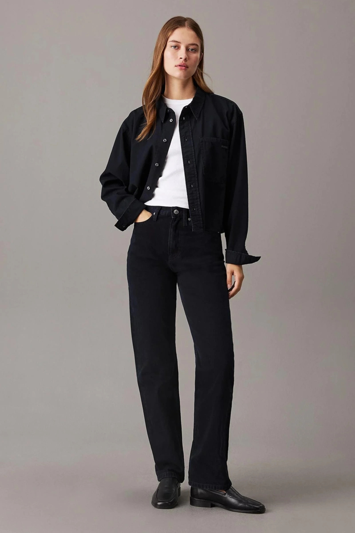 Calvin Klein  HIGH RISE STRAIGHT Kadın Jeans J20J225470-1BJ - Görsel 2