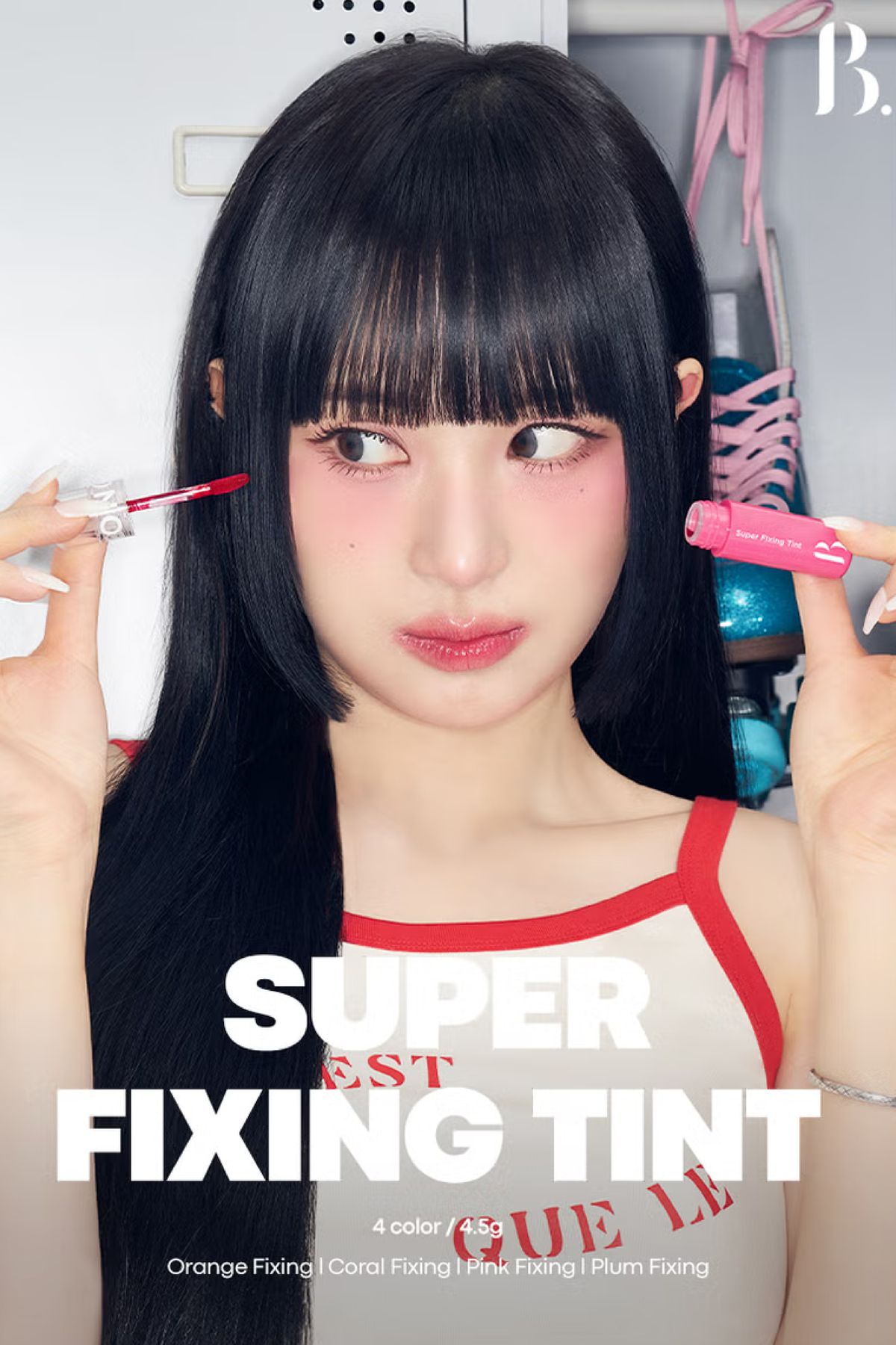 Doğal Görünüm Sunan Kore Dudak Tint Super Fixing Tint — صورتی BonceptFixing — تصویر 2 از 4