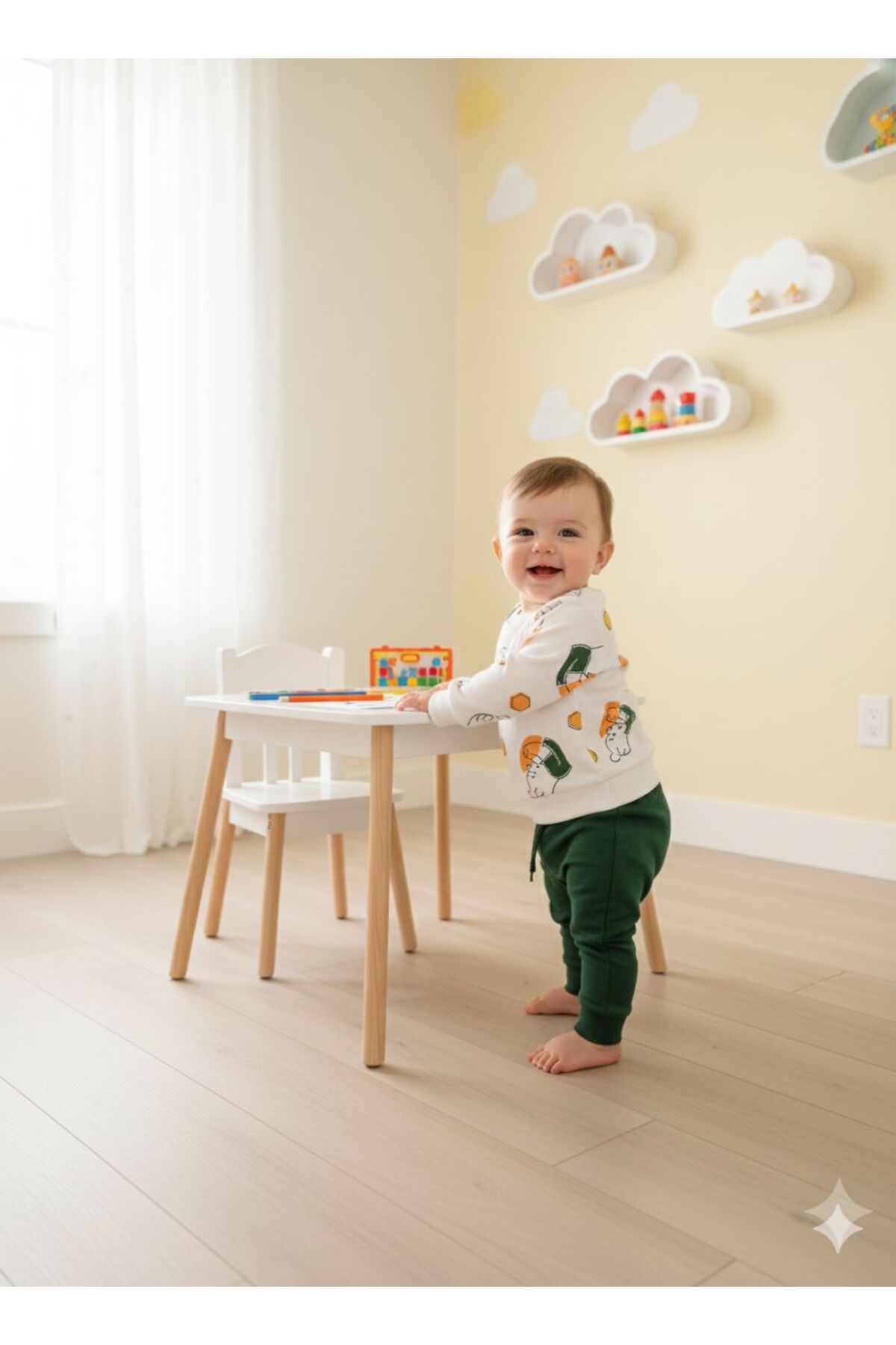 Pırlanta baby Bebek Pamuklu Winnie Baskılı Pijama Takımı - 0-24 Ay fotoğrafı 3 (önizleme)