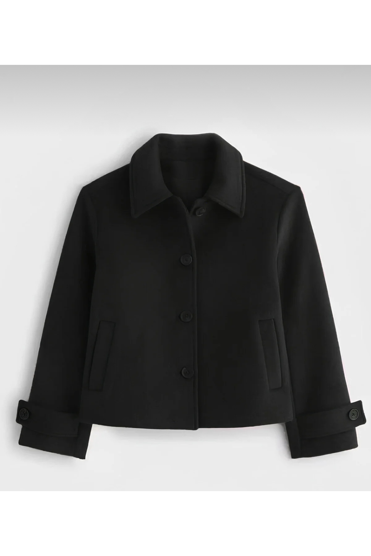 Arfami  Kadın Premium İthal Kaşe Kısa Ceket/Mont - Görsel 7