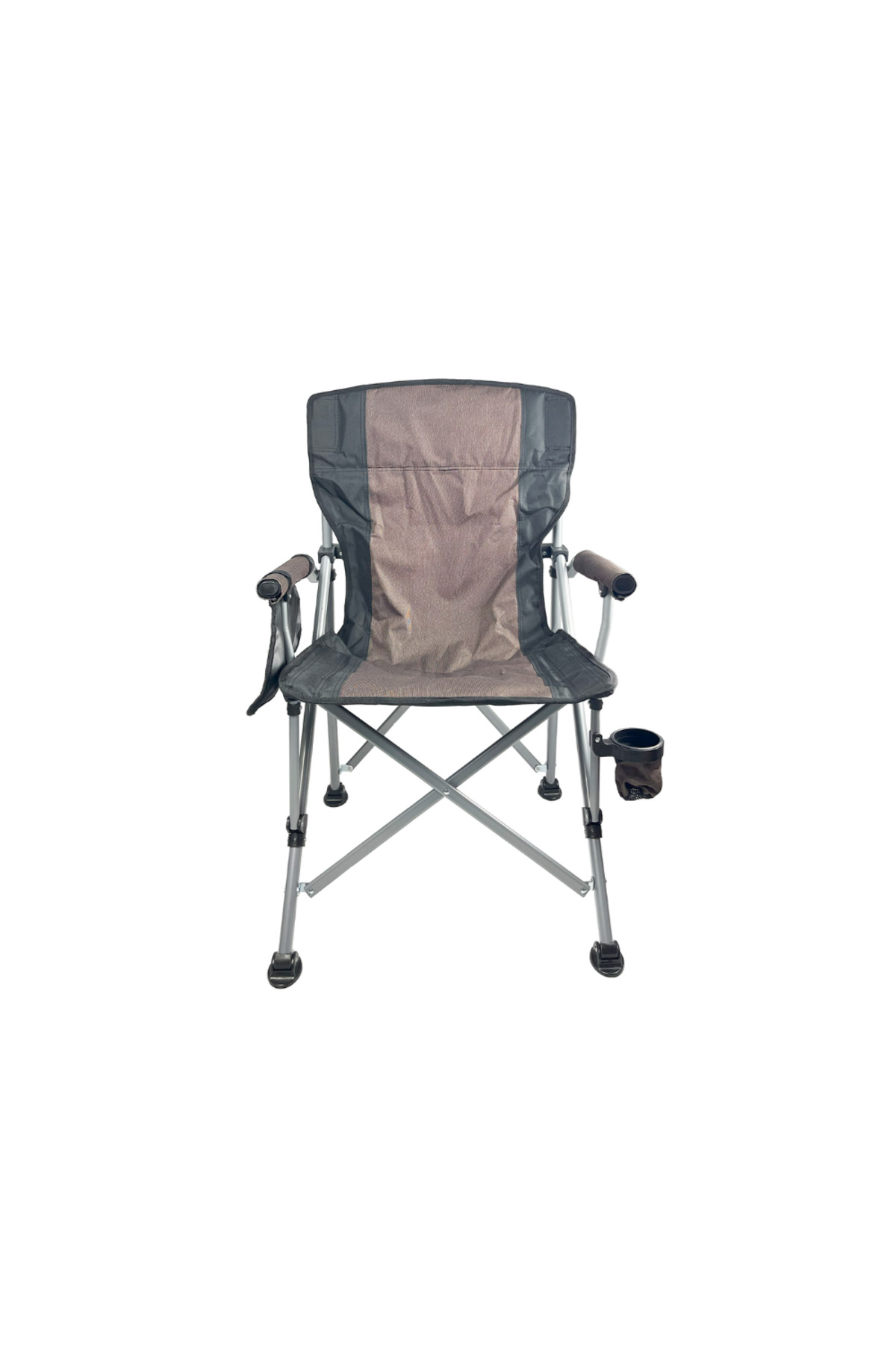 كرسي تخييم قابل للطي عالي التحمل مع مسند ظهر وجيب جانبي وحامل أكواب – عملي للرحلات والطلعات |