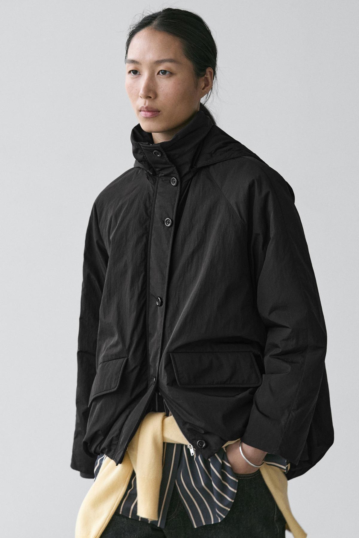 Massimo Dutti  Uzun teknik kumaş parka - Görsel 2