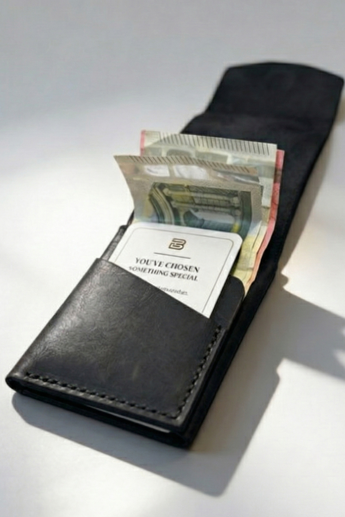 luvo  %100 Gerçek Deri Cüzdan | 3 Bölmeli 9 Kart Kapasiteli Minimal Cüzdan Hakiki Deri Kompakt Tasarım - Görsel 2