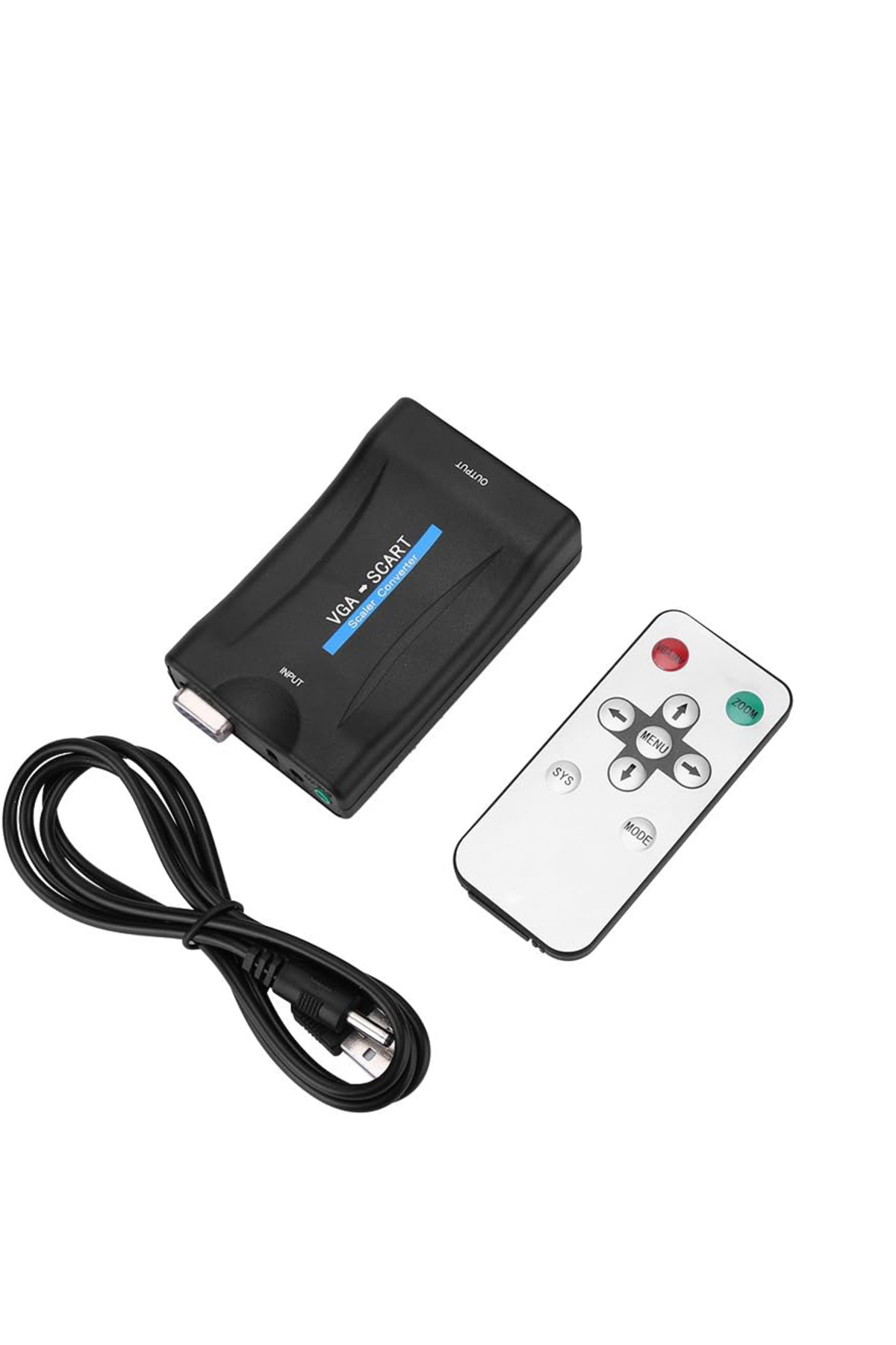 Coverzone VGA to SCART Dönüştürücü Scaler Kutusu PC Laptop TV